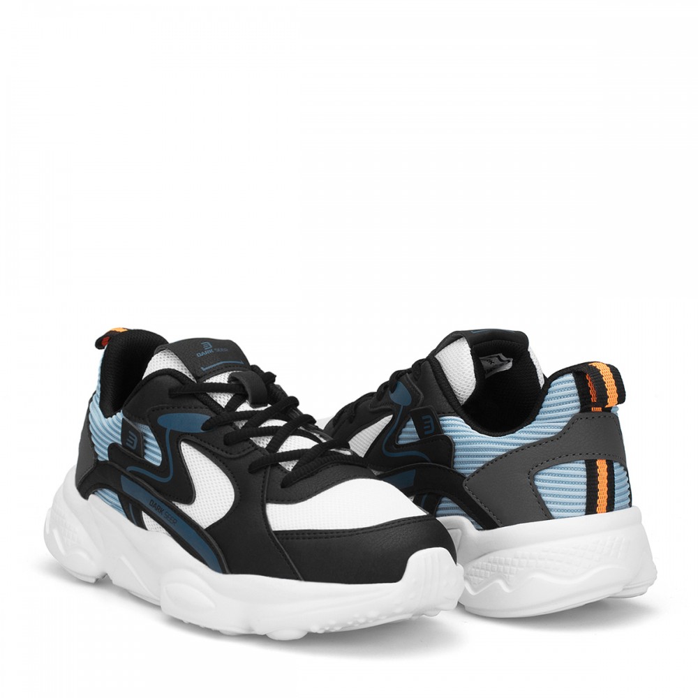 Kadın Spor Ayakkabı - Siyah Beyaz Mavi - DS3.1203K
