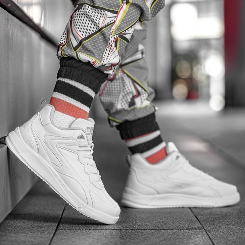 Erkek Bilekli Sneaker - Beyaz- DS3.1204