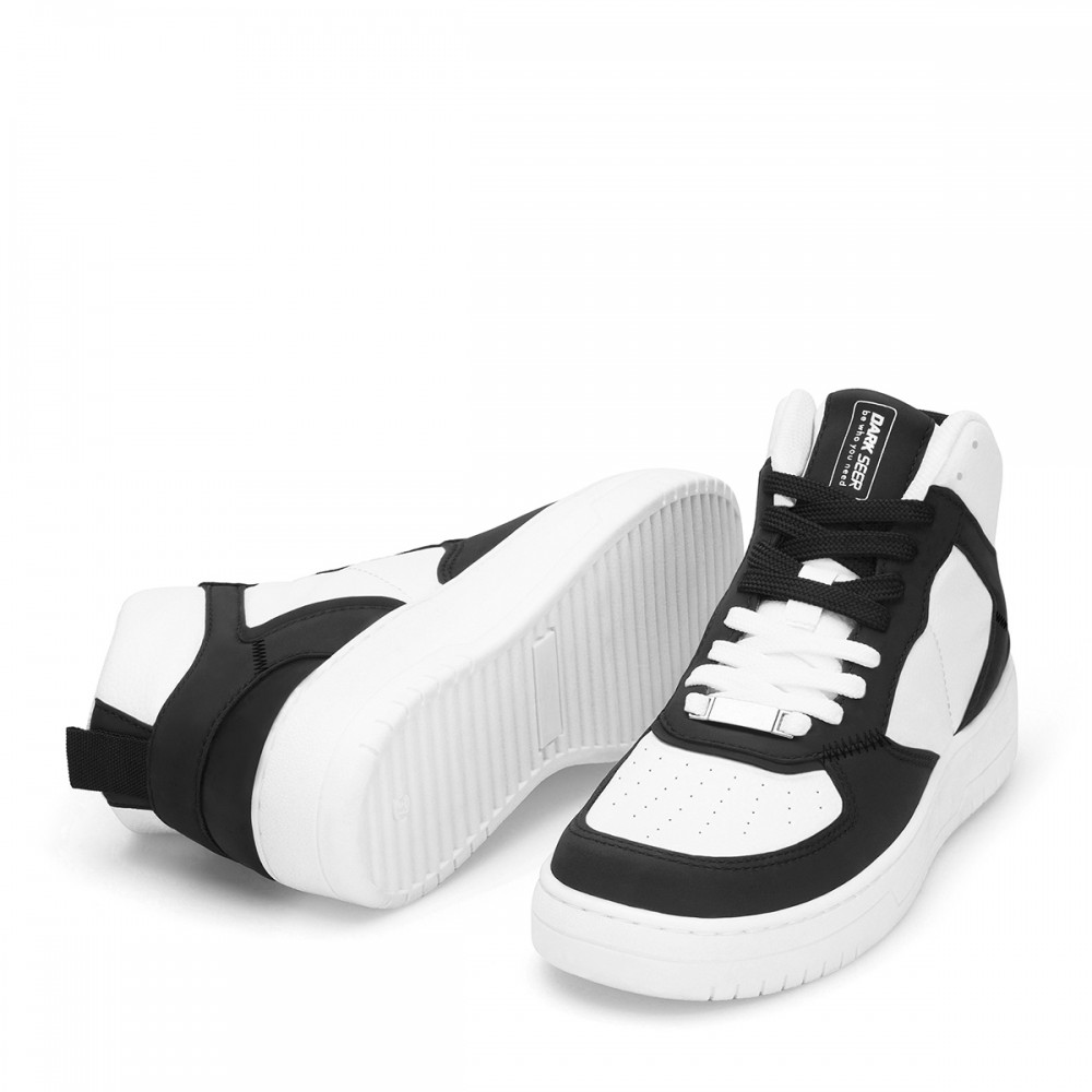 Kadın Bilekli Sneaker - Beyaz Siyah - DS Maya 
