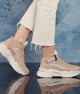 Kadın Bilekli Sneaker - Bej - DS2.YTN