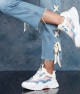 Kadın Sneaker - Beyaz Mavi - DS.PMD239K2110
