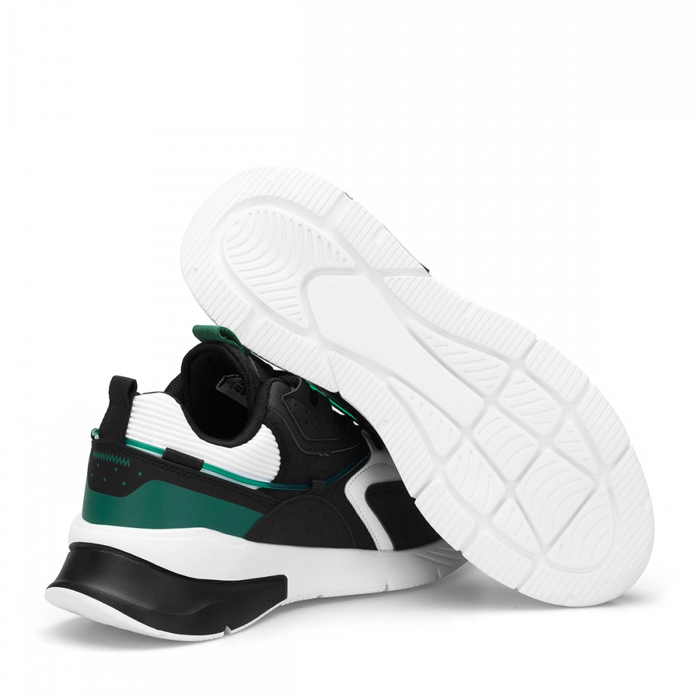 Erkek Sneaker - Siyah Beyaz Yeşil - DS3.1205