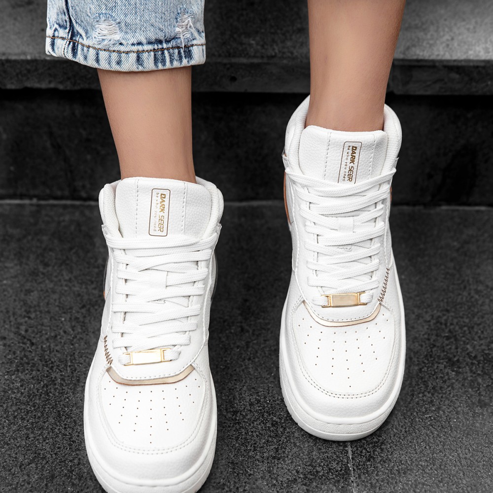 Kadın Bilekli Sneaker - Beyaz - DS Maya